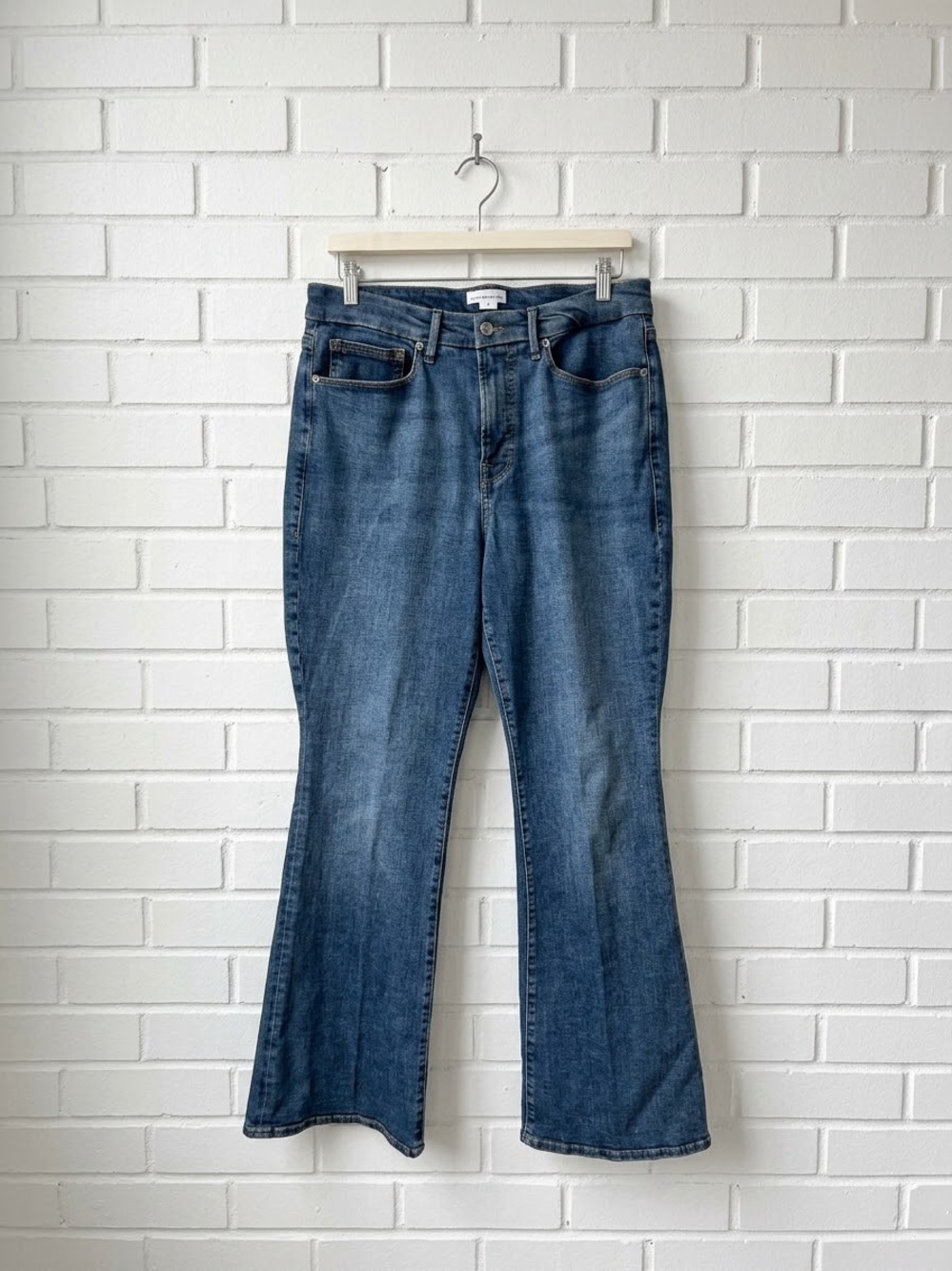 Good American Good Petite Flare Jeans Blue Size 15
